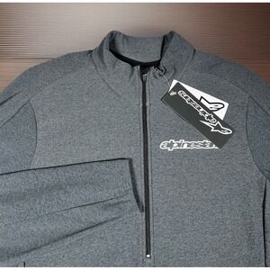 NWT Alpinestar Booter Warm 1/2 Zip Jersey Men XL Gray Cycling Wicking Pockets
